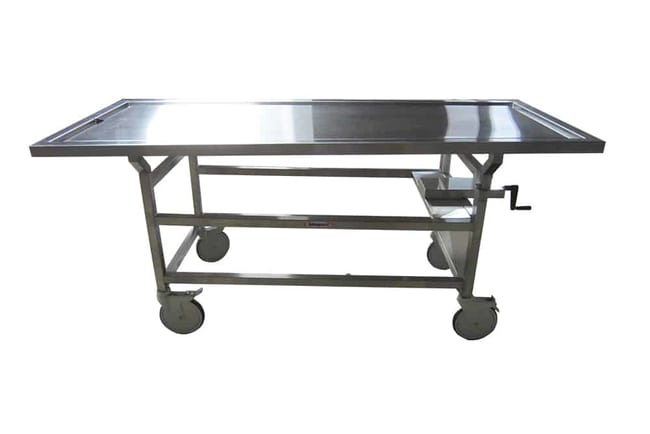 DB300 Tilting Autopsy Cart with Perimeter Trough
